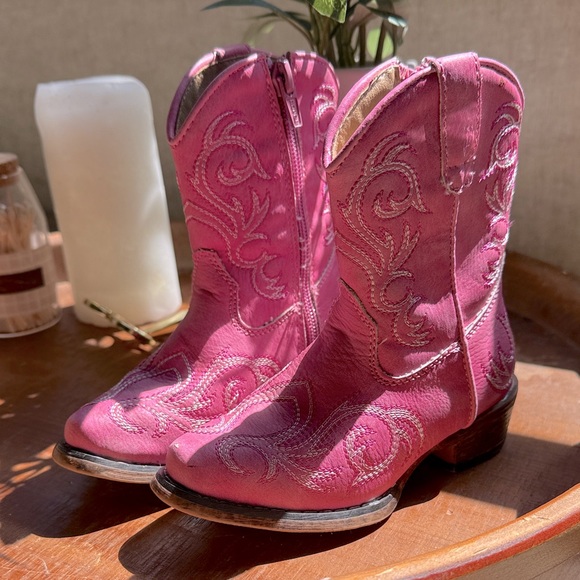 Roper Toddler Pink Embroidered Cowboy Boots - Picture 1 of 1